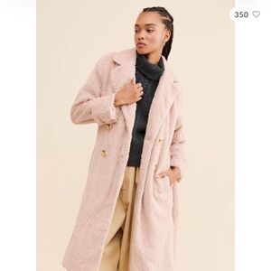 Free People Pink Cuff It Coat